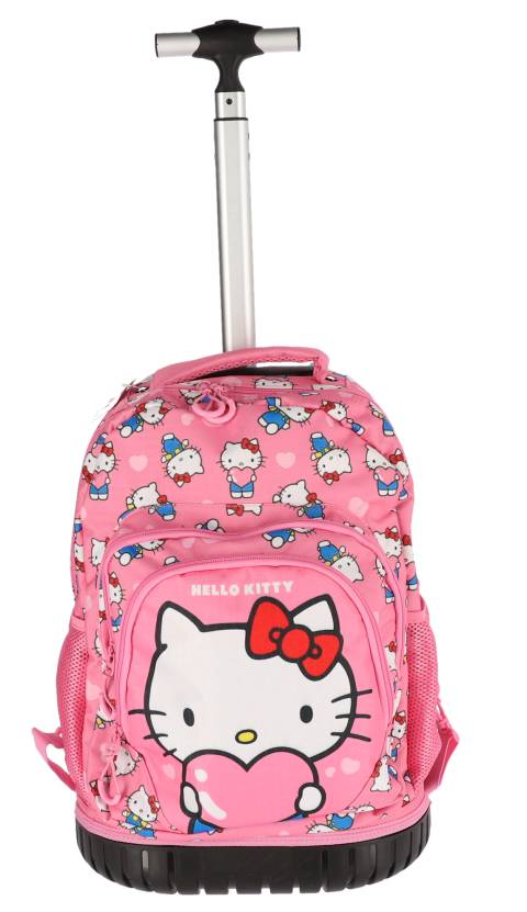 Ghiozdan Scolar Troller HELLO KITTY 3F 42HX30X20cm Roz